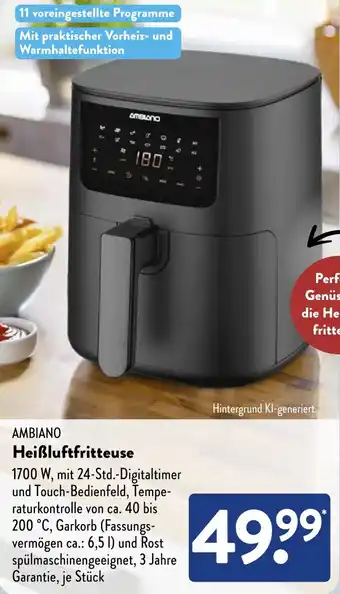 Aldi Süd AMBIANO Heißluftfritteuse Angebot