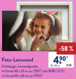 Aldi Süd Foto-Leinwand Angebot