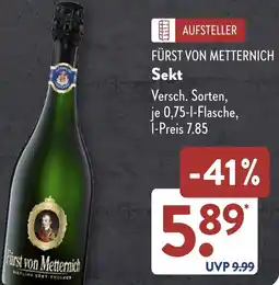 Aldi Süd FÜRST VON METTERNICH Sekt Angebot