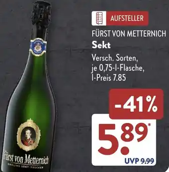 Aldi Süd FÜRST VON METTERNICH Sekt Angebot