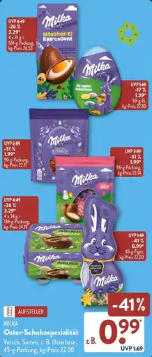 Aldi Süd MILKA Oster-Schokospezialität Angebot