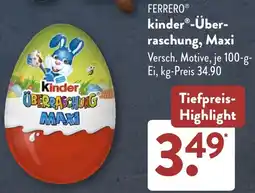 Aldi Süd FERRERO kinder-Überraschung, Maxi Angebot