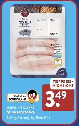 Aldi Süd MEINE METZGEREI Minutensteaks Angebot