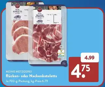 Aldi Süd MEINE METZGEREI Rücken- oder Nackenkoteletts Angebot