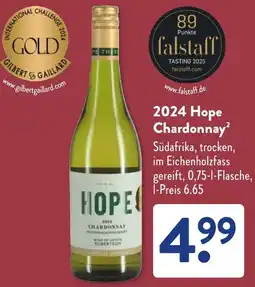 Aldi Süd 2024 Hope Chardonnay Angebot