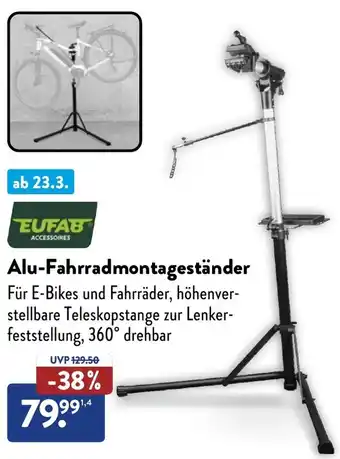 Aldi Süd EUFAB Alu-Fahrradmontageständer Angebot