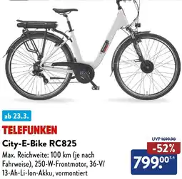 Aldi Süd TELEFUNKEN City-E-Bike RC825 Angebot