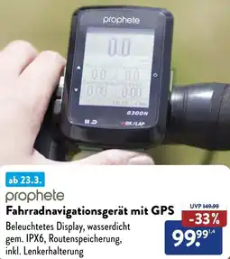 Aldi Süd prophete Fahrradnavigationsgerät mit GPS Angebot