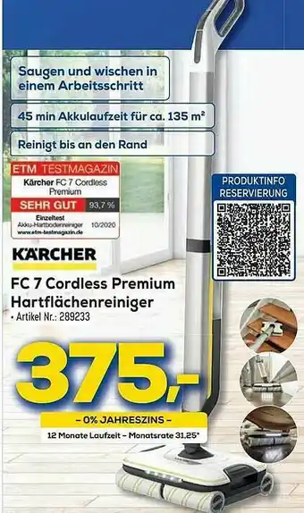 Euronics Berlet Kärcher Fc7 Cordless Premium Hartfläschenreiniger Angebot