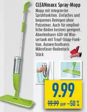 diska Cleanmaxx Spray Mopp Angebot