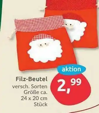 Budni Filz-beutel Angebot