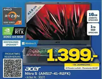 Euronics Berlet Acer Nitro 5 An517-41-r2fk Angebot