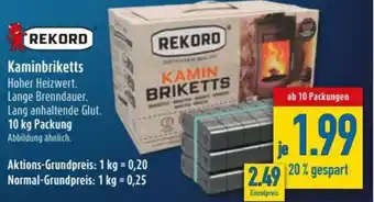 diska Rekord Kaminbriketts 10kg Angebot