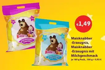 Mix Markt Maisknabber Erzeugnis, Maisknabber Erzeugnis mit Milchgeschmack 160g Angebot