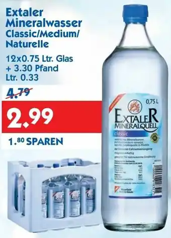 Hol'ab Getränkemarkt Extaler Mineralwasser Classic/Medium/Naturell 12x0,75L Angebot