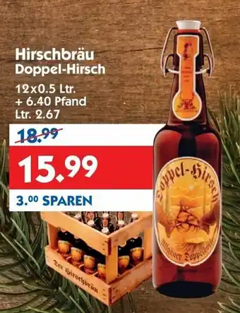 Hol'ab Getränkemarkt Hirschbräu Doppel Hirsch 12x0,5L Angebot