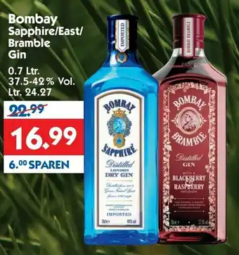 Hol'ab Getränkemarkt Bombay Sapphire/East/Bramble Gin 0,7L Angebot