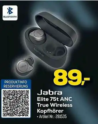 Euronics Berlet Jabra Elite 75t Anc True Wireless Kopfhörer Angebot