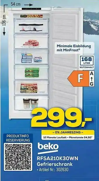 Euronics Berlet Beko Rfsa210k30wn Gefrierschrank Angebot