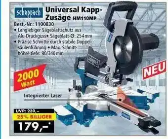 Norma24 Scheppach Universal Kapp-züsage Hm110mp Angebot