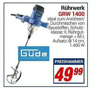 CENTERSHOP Güde Rührwerk Grw 1400 Angebot