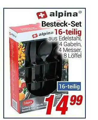 CENTERSHOP Alpina Besteck-set 16-tlg Angebot