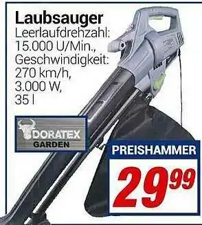 CENTERSHOP Laubsauger Doratex Garden Angebot