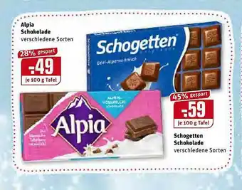 REWE Alpia Schokolade Angebot