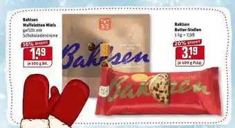 REWE Bahlsen Waffeletten Minis, Bahlsen Butter-stollen Angebot