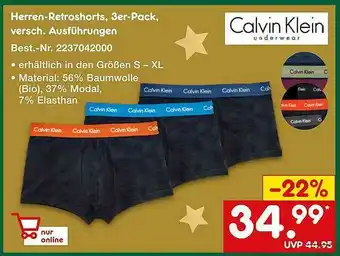 Netto Marken-Discount Herren-retroshorts 3er-pack Calvin Klein Angebot