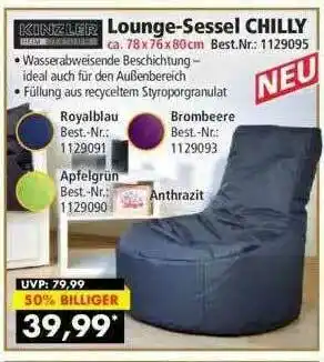 Norma24 Kinzler Lounge-sessel Chilly Angebot