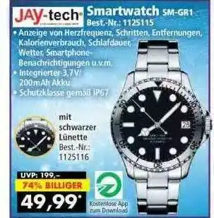 Norma24 Jay-tech Smartwatch Sm-gr1 Angebot