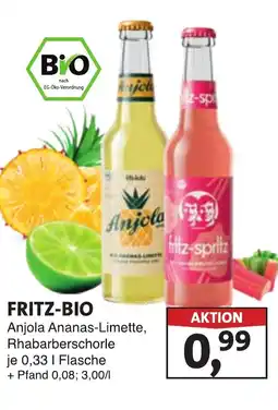 Lösch Depot FRITZ-BIO Anjola Ananas-Limette, Rhabarberschorle Angebot