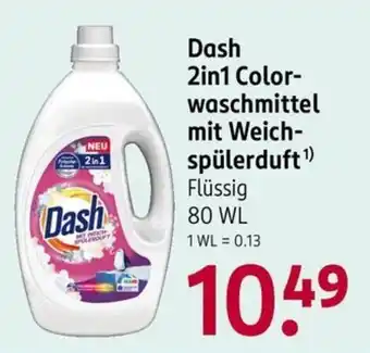 Rossmann Dash 2in1 Colorwaschmittel mit Weichspülerduft Angebot