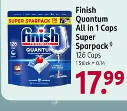 Rossmann Finish Quantum All in 1 Caps Super Sparpack Angebot