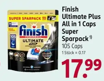 Rossmann Finish Quantum All in 1 Caps Super Sparpack Angebot