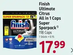 Rossmann Finish Ultimate Citrus All in 1 Caps Super Sparpack Angebot