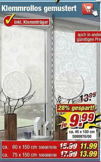 Poco Klemmrollos Gemustert Angebot