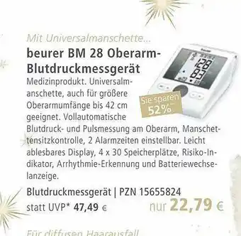 Apotal Beurer Bm28 Oberarm-blutdruckmessgerät Angebot