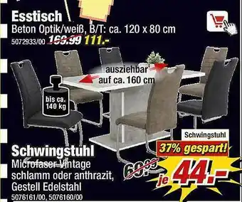 Poco Esstisch, Schwingstuhl Angebot