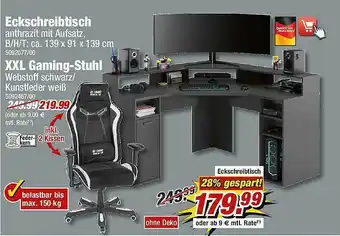 Poco Eckschreibtisch, Xxl Gaming-stuhl Angebot