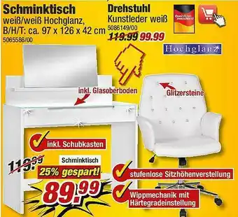 Poco Schminktisch, Drehstuhl Angebot