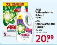 Rossmann Ariel Vollwaschmittel Angebot