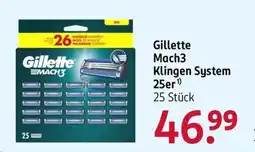 Rossmann Gillette Mach3 Klingen System Angebot