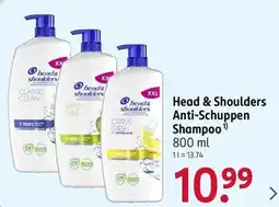 Rossmann Head & Shoulders Anti-Schuppen Shampoo Angebot