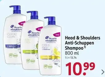 Rossmann Head & Shoulders Anti-Schuppen Shampoo Angebot