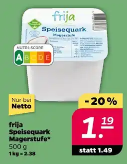 NETTO Frija speisequark magerstufe Angebot