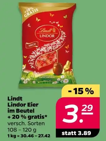 NETTO Lindt lindor eier im beutel Angebot