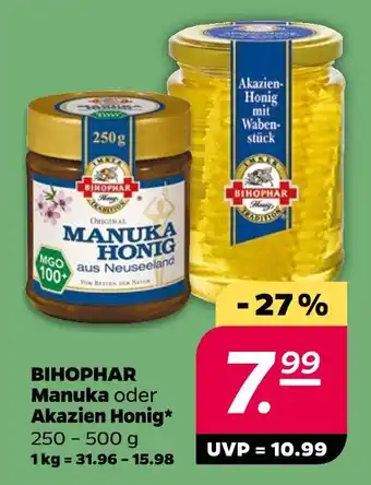 NETTO Bihophar manuka oder akazien honig Angebot