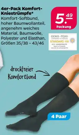 NETTO 4er-pack komfort-kniestrümpfe Angebot